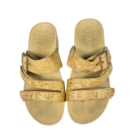 Vionic Pacific Rio Gold Slide On Sandals Women's 8 - Picture 8 of 15